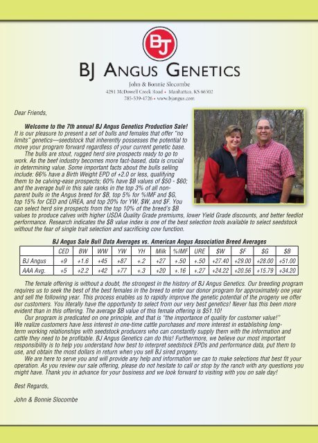 BJ Angus Genetics Breeding Guarantee - Angus Journal