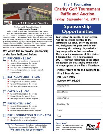Sponsorship Opportunities Charity Golf Tournament Raffle and ...