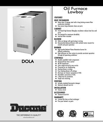 Oil Furnace Lowboy DOLA - Desco Energy