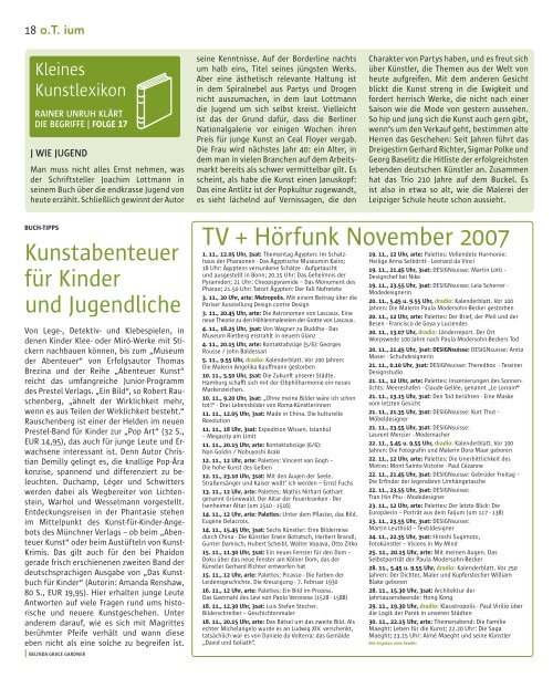 November 07 - Das Magazin für Kunst, Architektur und Design