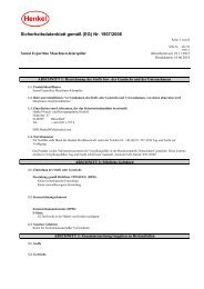 Sicherheitsdatenblatt gemÃ¤Ã (EG) Nr. 1907/2006 - Henkel