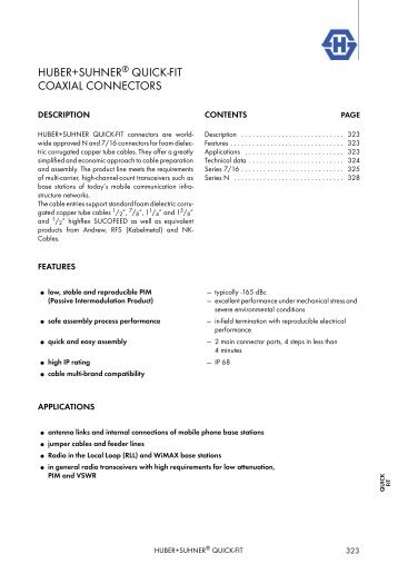 RF connectors general catalogue 2007/2008 - Nkt-rf.ru