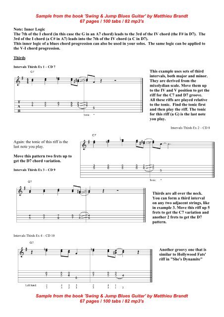 a sample of the PDF file. - Swing Blues and Jump Blues Guitar