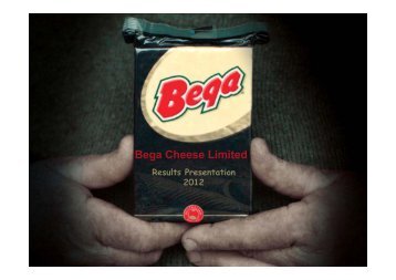 Presentation - Bega Cheese