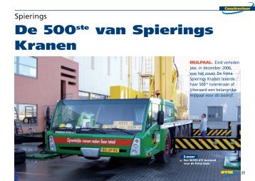 De 500ste van Spierings Kranen - Speciaal Transport Magazine