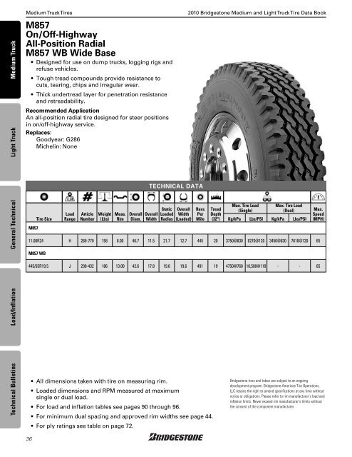 Bridgestone Medium and Light Truck Tire Data Book - Sullivan Tire ...