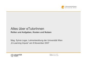 Autorin:Sylvia Logar - Teaching Support Center der TU Wien