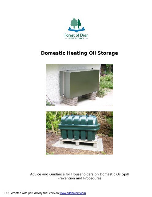 Domestic Heating Oil Storage Guidance - Forest of Dean District ...