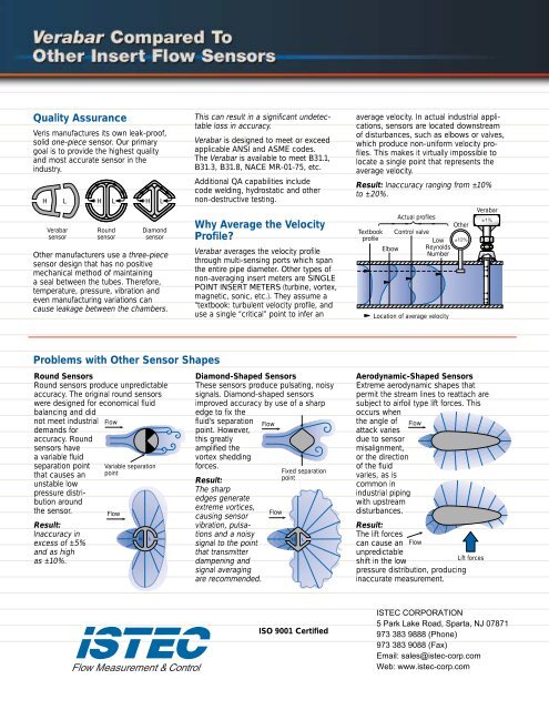 Veris Verabar Brochure - Istec Corp.