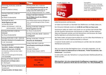 Termine - SPD-Ortsverein Dortmund-Wickede