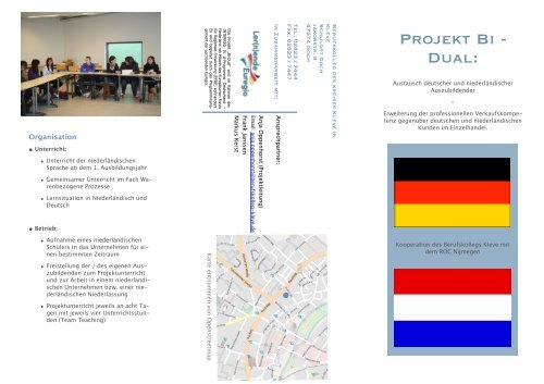 Flyer "Einzelhandel: Projekt Bi-Dual" - Berufskolleg Kleve