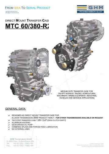 MTC 60/380-R25 - GHM Transmission GmbH