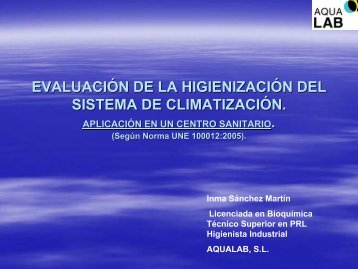 EVALUACIÃN DE LA HIGIENIZACIÃN DEL SISTEMA DE ... - CRESCA