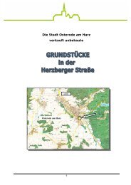 Die Stadt Osterode am Harz verkauft unbebaute