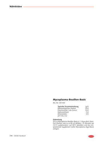 Mycoplasma-Bouillon-Basis - mibius