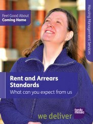 Rent and Arrears Standards - Family Mosaic