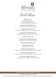 The Grill Menu - Hotel Van Dyk