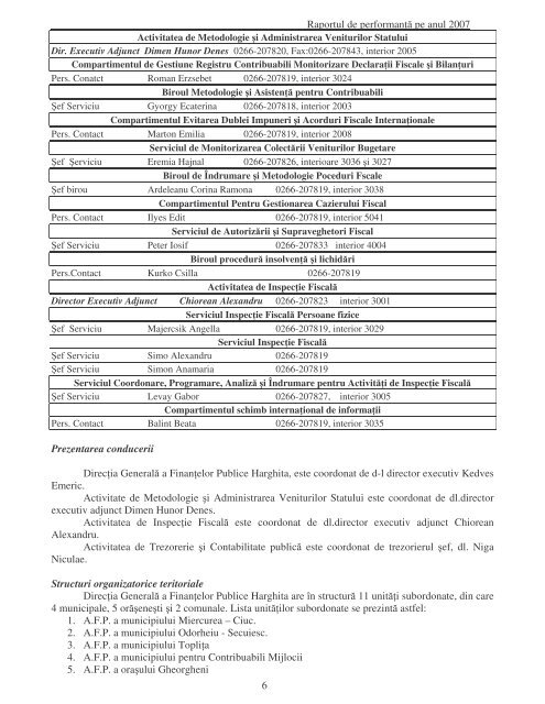 raport performanta.pdf - Directia Generala a Finantelor Publice ...