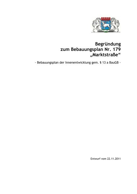 Begründung zum Bebauungsplan Nr. 179 ... - Osterholz-Scharmbeck