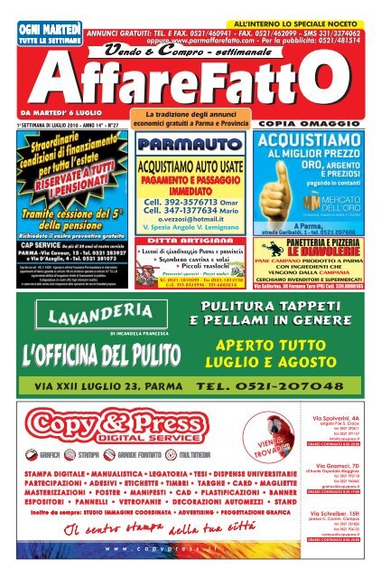 L Officina Del Pulito Affare Fatto Parma