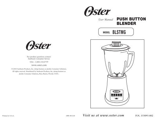 BLSTMG-R00-033 - 8 Speed Red Blender - Oster