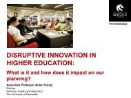 DISRUPTIVE INNOVATION IN HIGHER EDUCATION: - aair