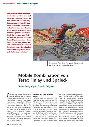 Lesen Sie hier den Bericht aus recycling aktiv 3/2013 - Spaleck Group