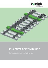 IN-SLEEPER POINT MACHINE - Vossloh Cogifer