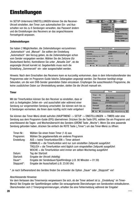 BEDIENUNGSANLEITUNG DVB-T Receiver DT 400 - luxleds.de