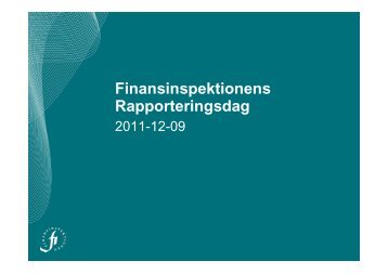 Periodisk rapportering - Finansinspektionen