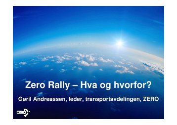 Hvem er med i Zero Rally langs Green Highway? - Ã–stersunds ...
