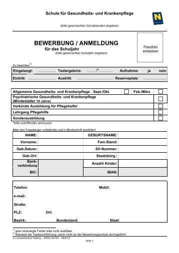 Ja, ich möchte mich bewerben! (PDF downloaden) - LK Mauer - NÖ ...