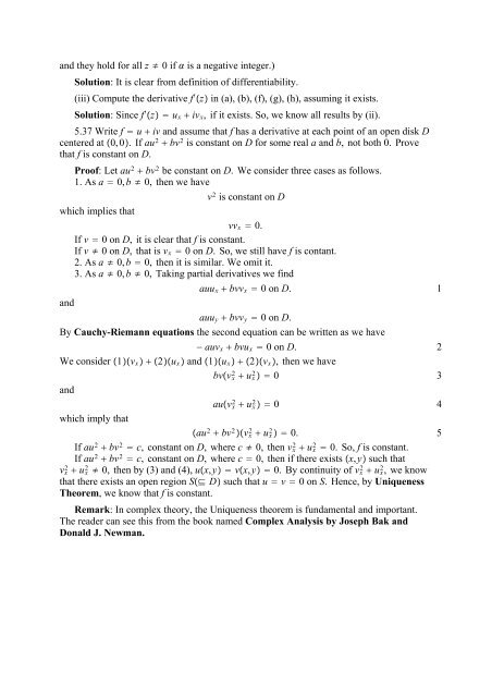 The Real And Complex Number Systems