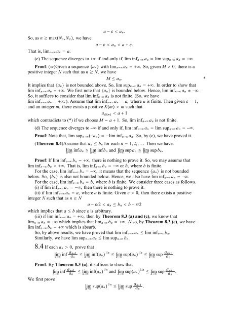 The Real And Complex Number Systems