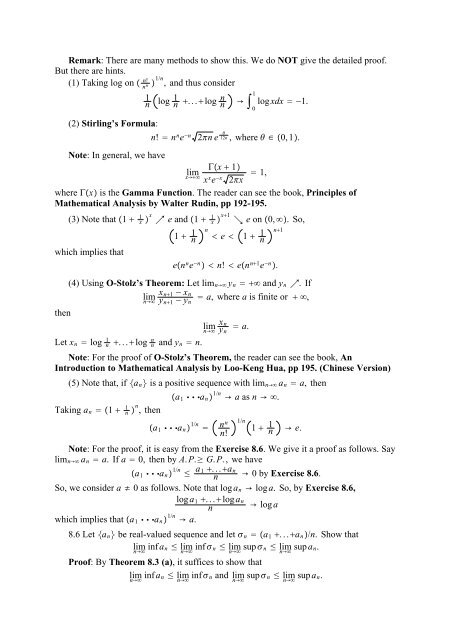 The Real And Complex Number Systems