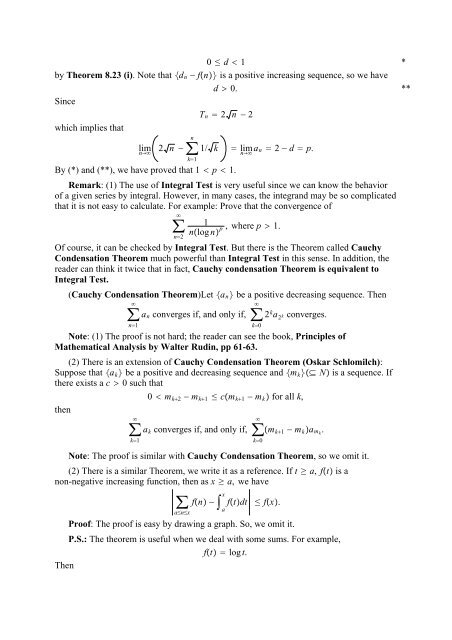 The Real And Complex Number Systems