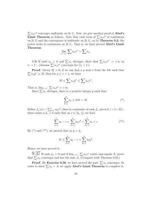 The Real And Complex Number Systems