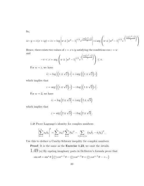 The Real And Complex Number Systems