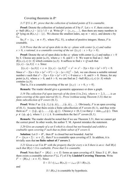 The Real And Complex Number Systems