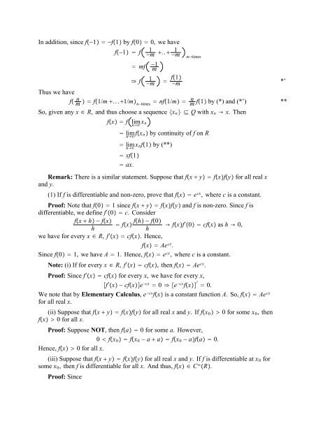 The Real And Complex Number Systems