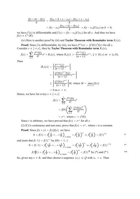 The Real And Complex Number Systems