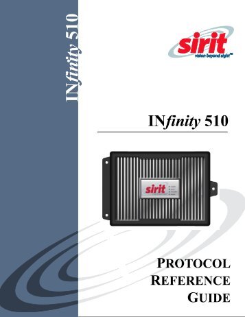 INfinity 510 Protocol Reference Guide - Sirit