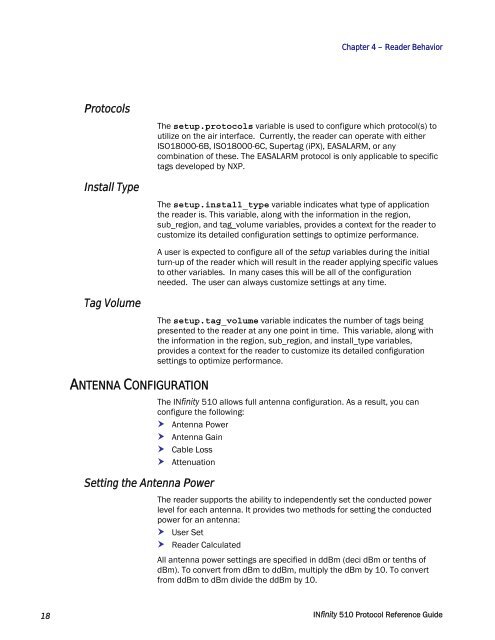 INfinity 510 Protocol Reference Guide - Sirit