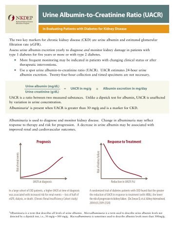 Urine Albumin-to-Creatinine Ratio (UACR) - National Kidney ...