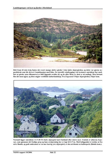 Landskapstyper langs kyst og fjord i Hordaland