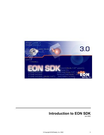 Introduction to EON SDK - Construction IT research at VTT