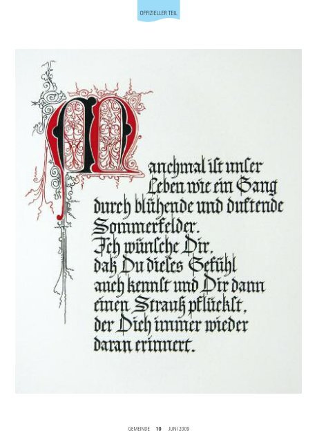 Arthur Ossola Kalligraphie & Heraldik 13. Jahrgang Juni ... - in Spiez