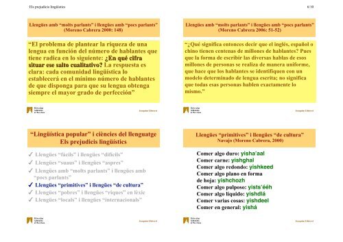 âLingÃ¼Ã­stica popularâ i ciÃ¨ncies del llenguatge: els prejudicis lingÃ¼Ã­stics