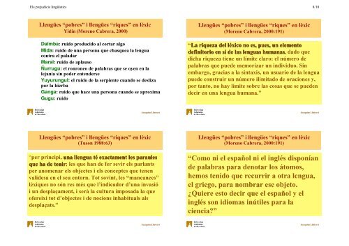 âLingÃ¼Ã­stica popularâ i ciÃ¨ncies del llenguatge: els prejudicis lingÃ¼Ã­stics