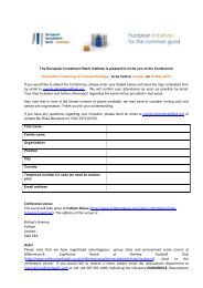 Registration Form - EIB Institute - European Investment Bank